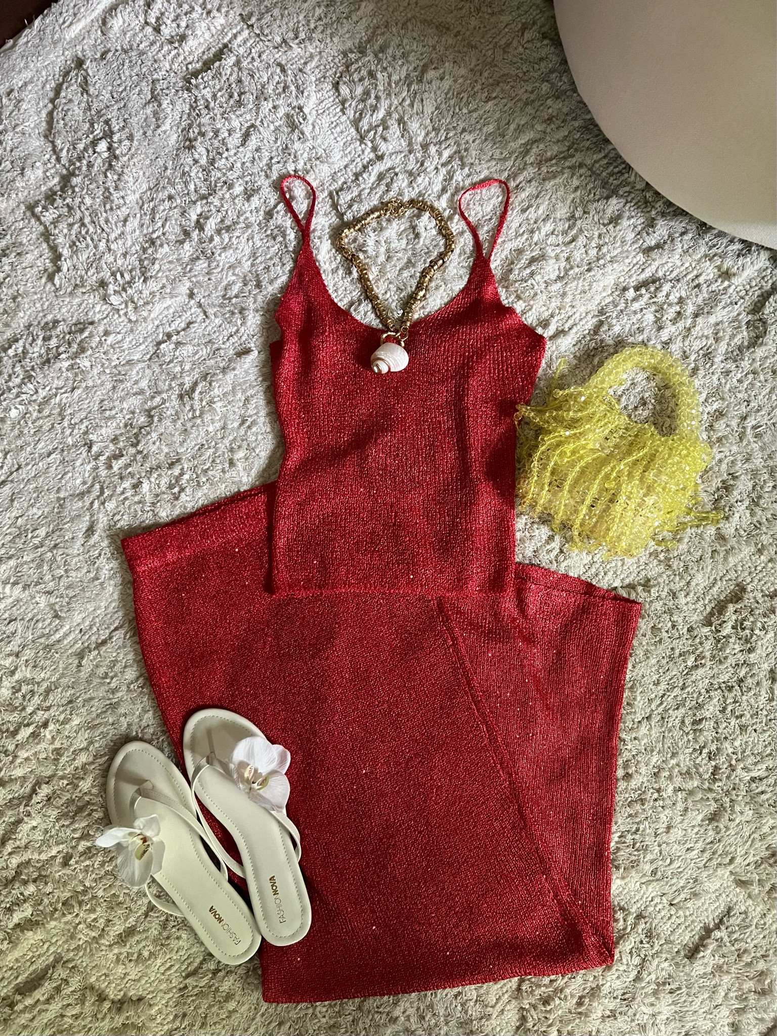 whitefox boutique set size small in both top and bottom, bag is nastygal last season, shoes fashionnova, necklace zara