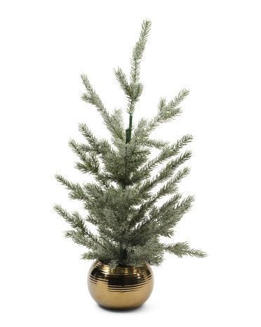 25in Pine Tree In Metallic Pot | TJ Maxx