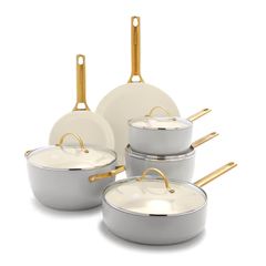 Reserve Ceramic Nonstick 10-Piece Cookware Set | Dove Gray | GreenPan