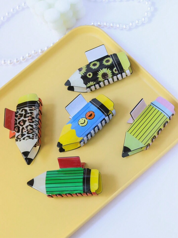 1pc Pencil Claw Hair Clip Cute Hair Clip Nonslip Jaw Lovely Clips Ponytail Holder Hair Clips Crea... | SHEIN