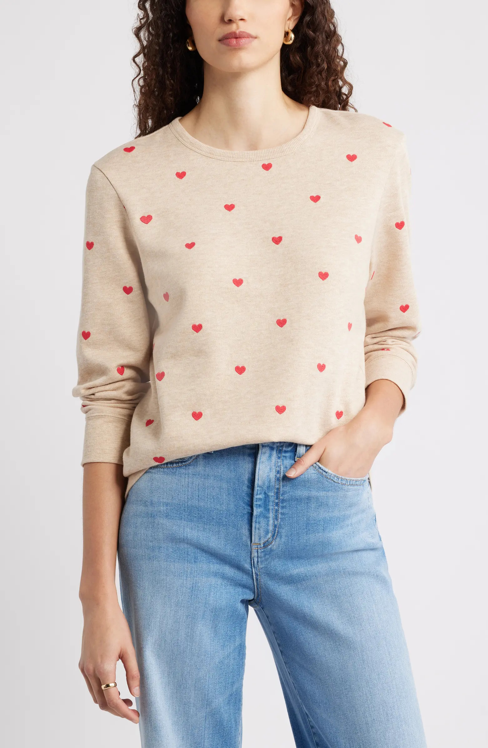 Embroidered Heart Sweatshirt | Nordstrom