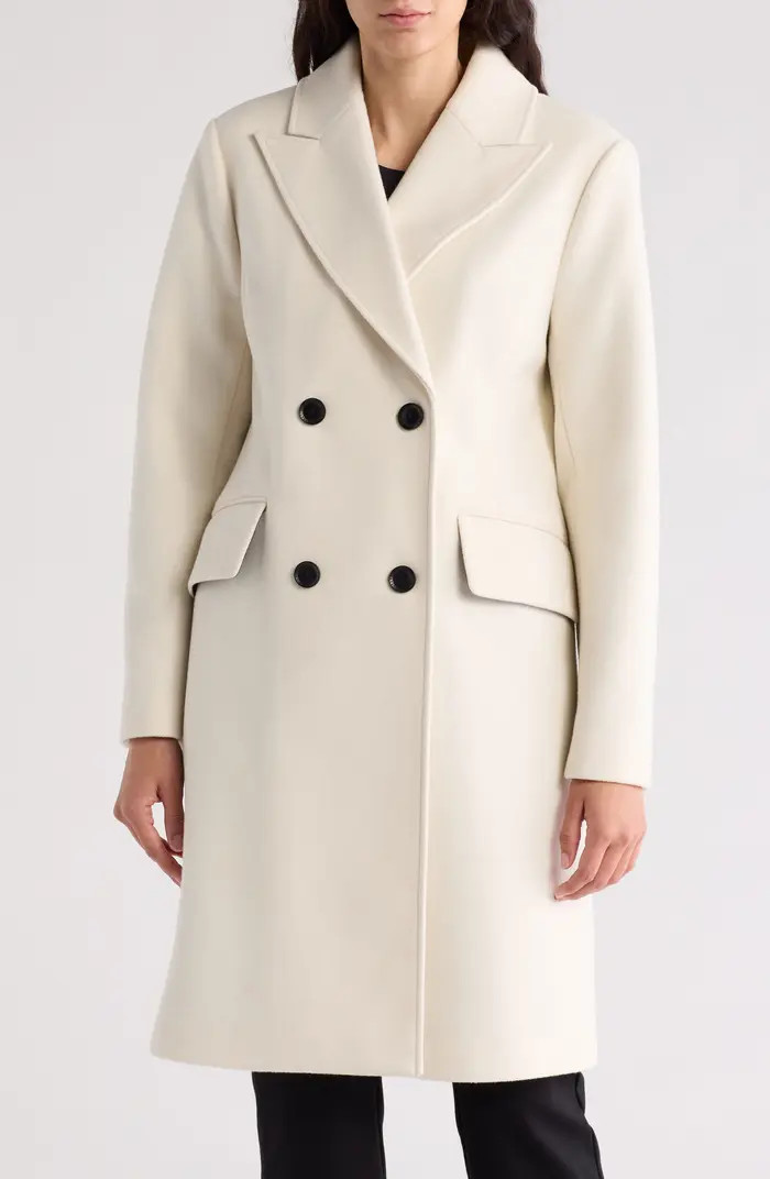Peak Lapel Double Breasted Coat | Nordstrom Rack