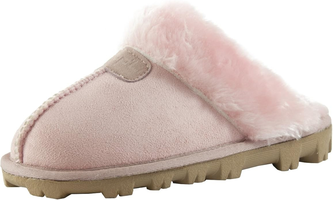 CLPP'LI Womens Slip on Faux Fur Warm Winter Mules Fluffy Suede Comfy Slippers | Amazon (US)