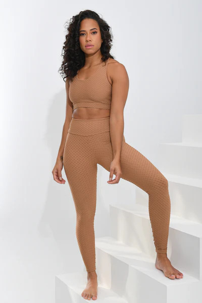 Croco Skin™ Leggings Caramel | Booty by Brabants