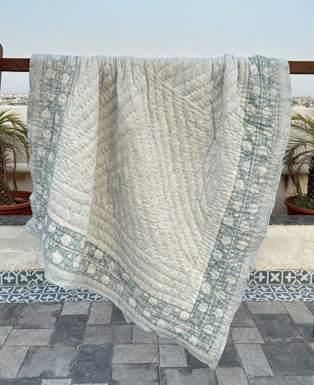 Anokhi Indian Jaipuri Block Print Quilt Print Reversible Razai Cotton Handmade Floral Quilt,jaipu... | Etsy (US)