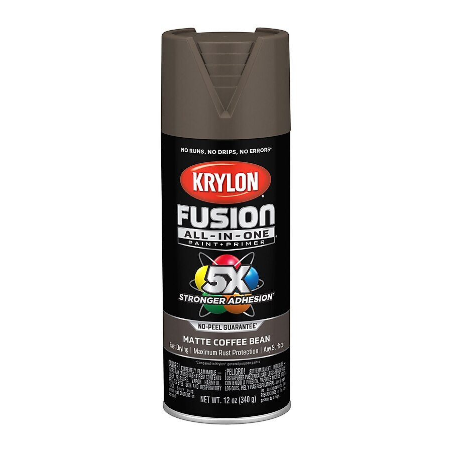 Krylon  Fusion All-In-One Matte Coffee Bean Spray Paint and Primer In One (NET WT. 12-oz) | Lowe's