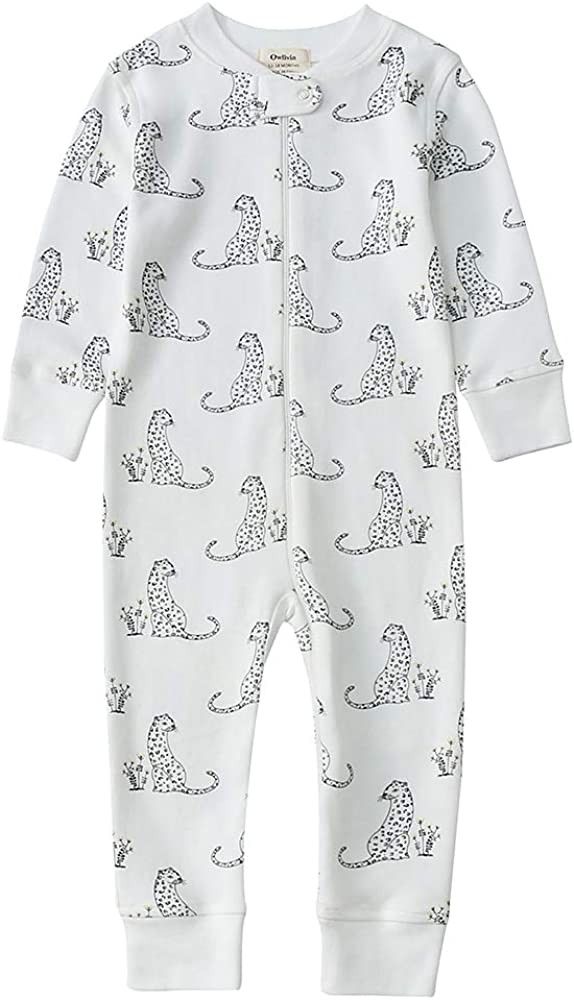 Owlivia Organic Cotton Baby Boy Girl Zip up Sleep N Play, Footless, Long/Short Sleeve | Amazon (US)