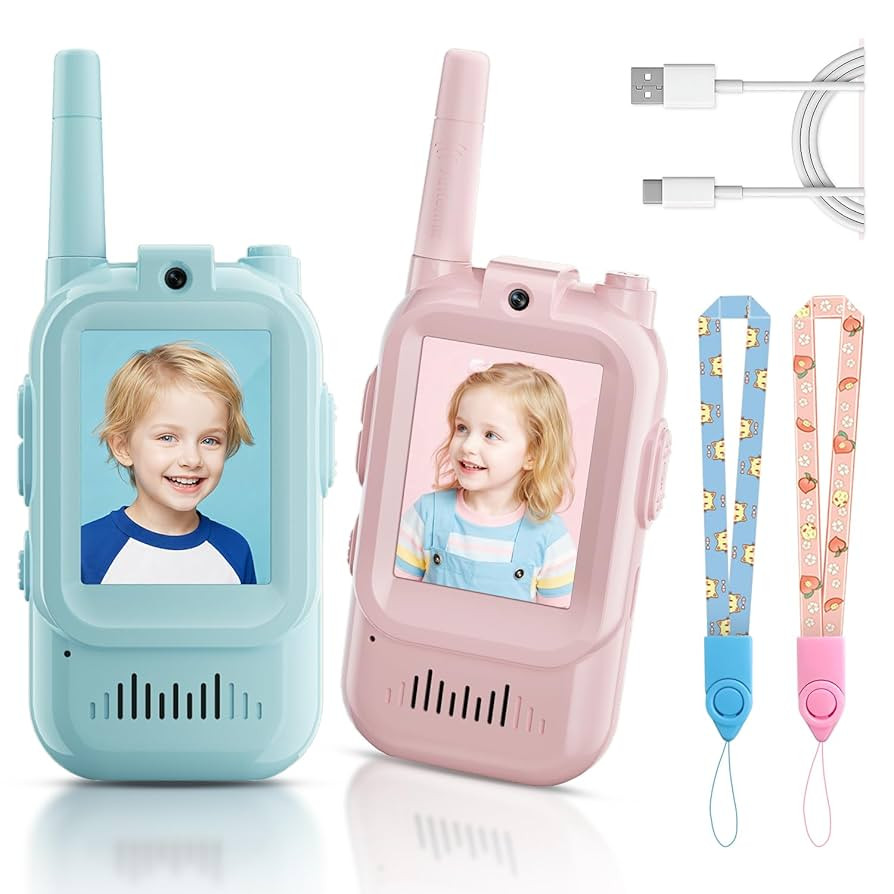 Video Walkie Talkies for Kids, Handheld 2 Pack Rechargeable Video Intercom Kids Walkies Talkies, ... | Amazon (US)