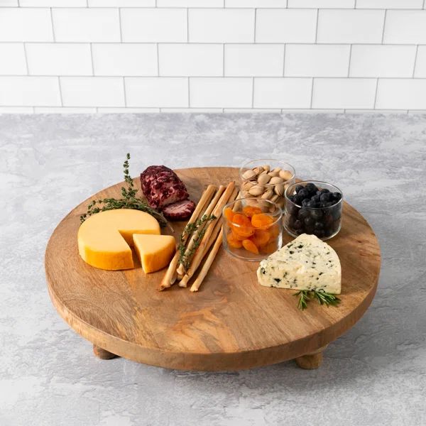 Millwood Pines Gwendoline Round Wood Cheese Board | Wayfair North America