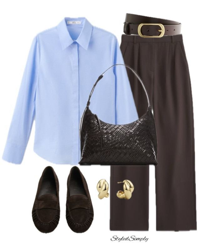 Work wear outfit ideas with brown trousers 

#LTKspring #LTKworkwear #LTKeurope