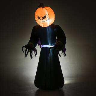 7 ft. LED Pumpkin Reaper Halloween Inflatable | The Home Depot