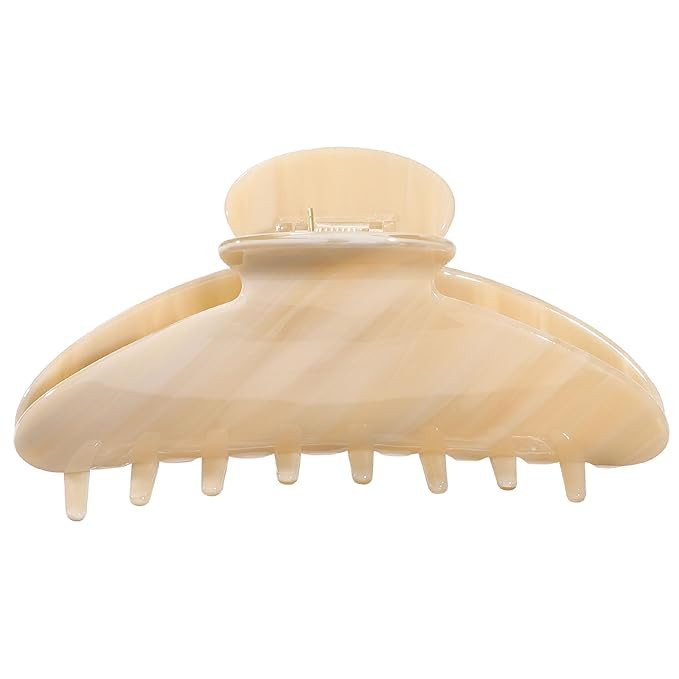 HAIMEIKANG Large Acetate 4 Inch Hair Claw Clip for Women - French Style Hair Claws for Thick Hair... | Amazon (US)