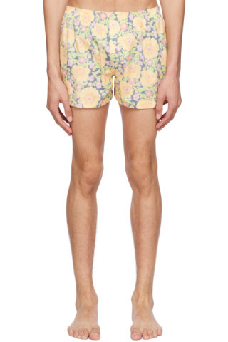 Yellow Le Papier 'Le Caleçon' Swim Shorts | SSENSE