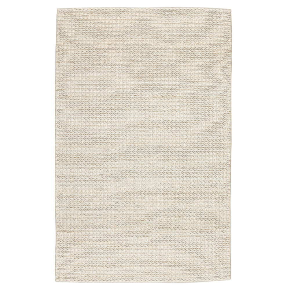 Jaipur Living Calista Coastal Beach White Jute Natural Rug - 5'x8' | Kathy Kuo Home