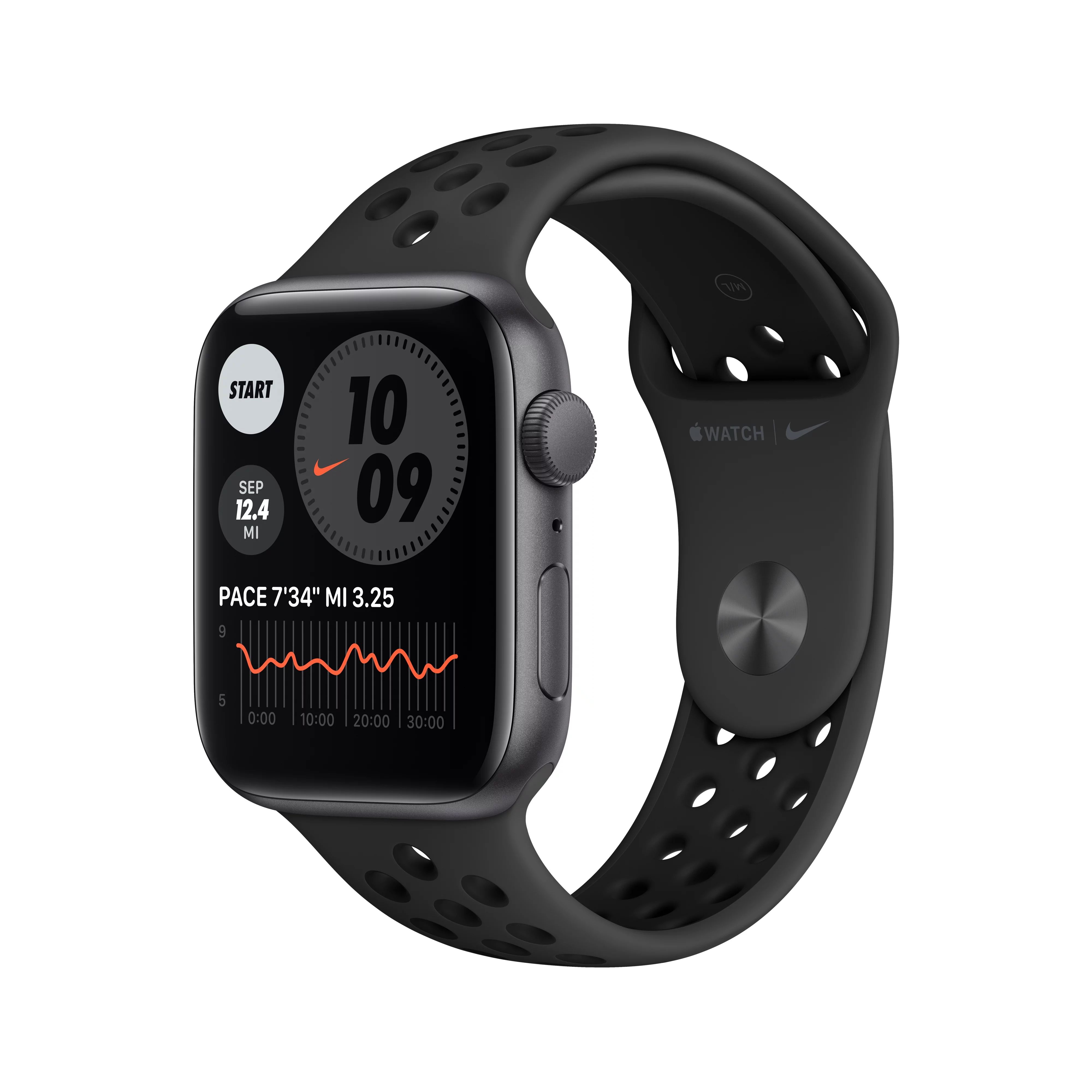 Apple Watch Nike SE (1st Gen) GPS, 44mm Space Gray Aluminum Case with Anthracite/Black Nike Sport... | Walmart (US)
