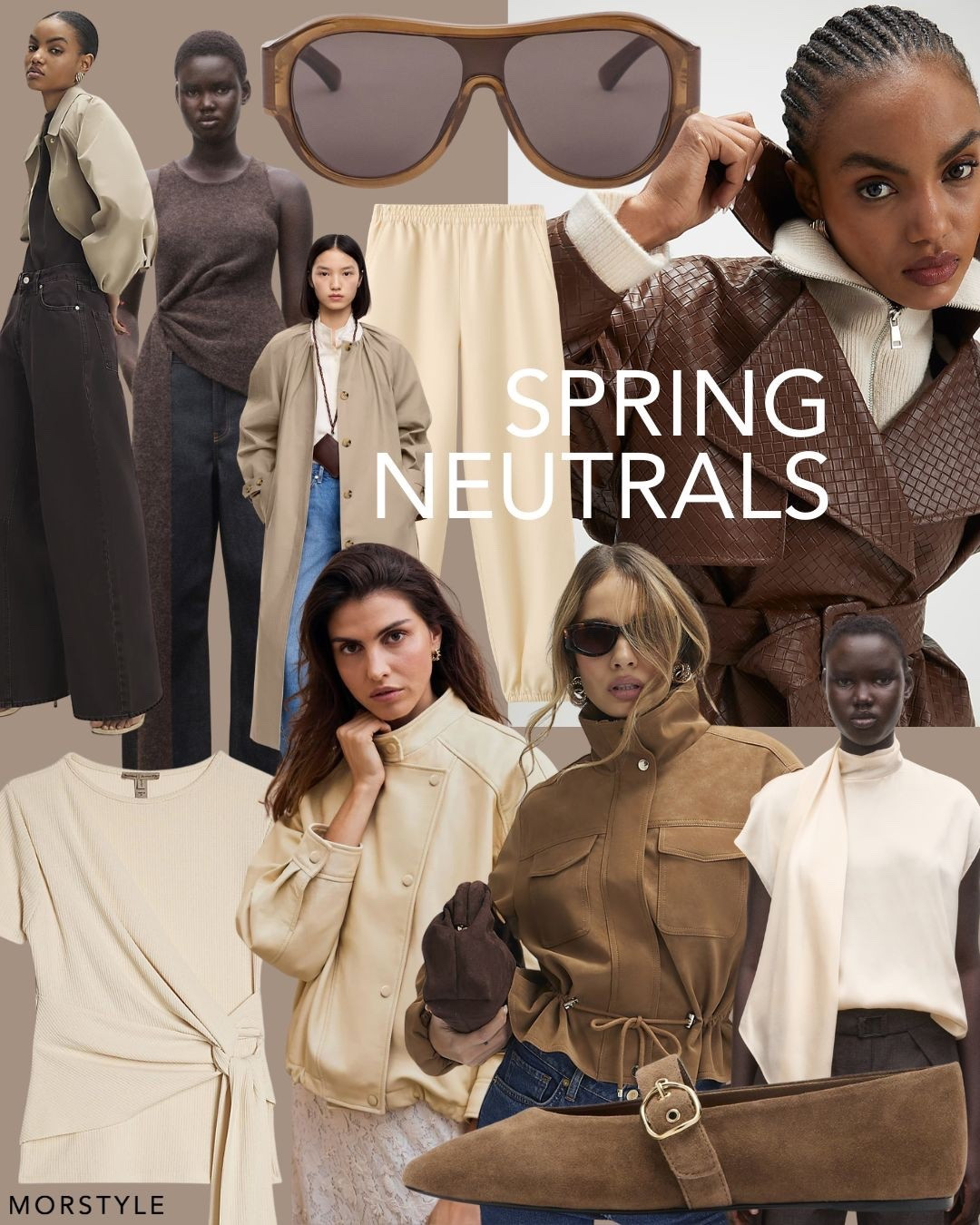 Spring neutral updates. 

Cinched bomber, draped top, trench coat, cropped leather trench  

#LTKspring #LTKuk #LTKstyletip