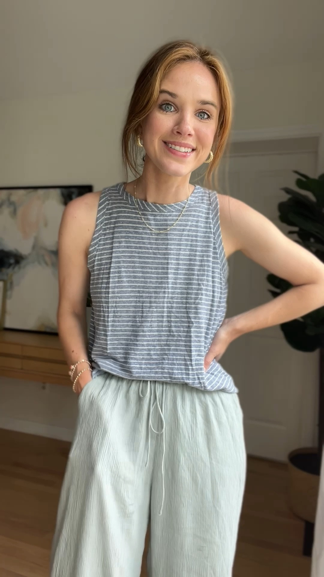 Wide leg pant : wearing s - fits oversized
Platform sneakers : fit tts
Stripe tank 

Abercrombie // casual outfit // casual style // dolce vita // dsw 

#LTKstyletip #LTKSeasonal #LTKFind