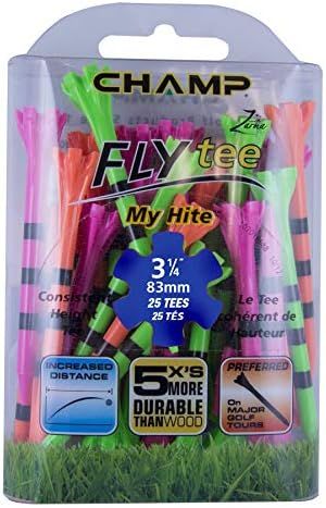 Champ Zarma Flytee My Hite 3-1/4" 25 Count Citrus Mix with Black Stripes Golf Tees | Amazon (US)