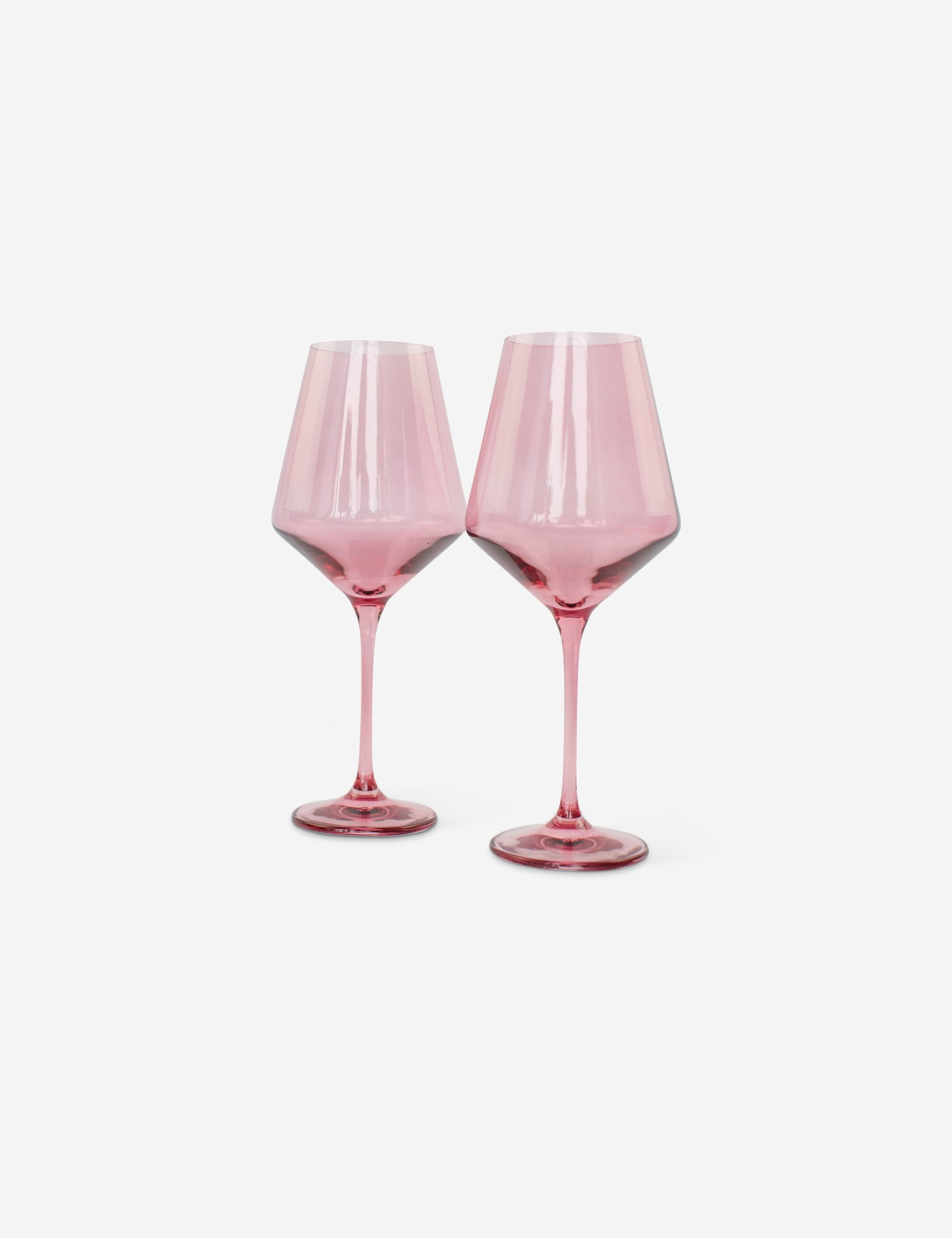 Estelle Stemware (Set of 2), Rose Pink | Lulu and Georgia 