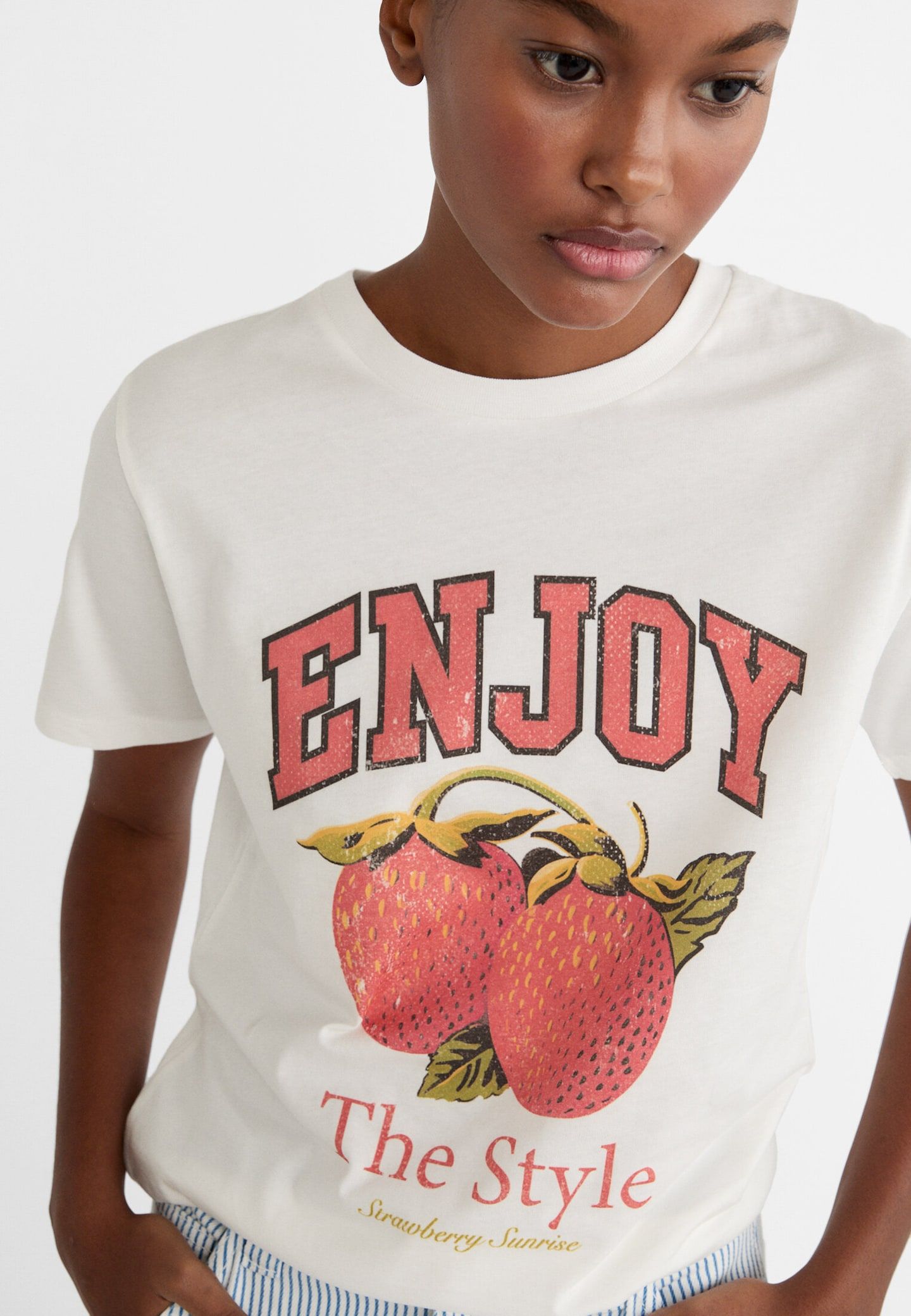 Fruit print T-shirt | Stradivarius (UK)