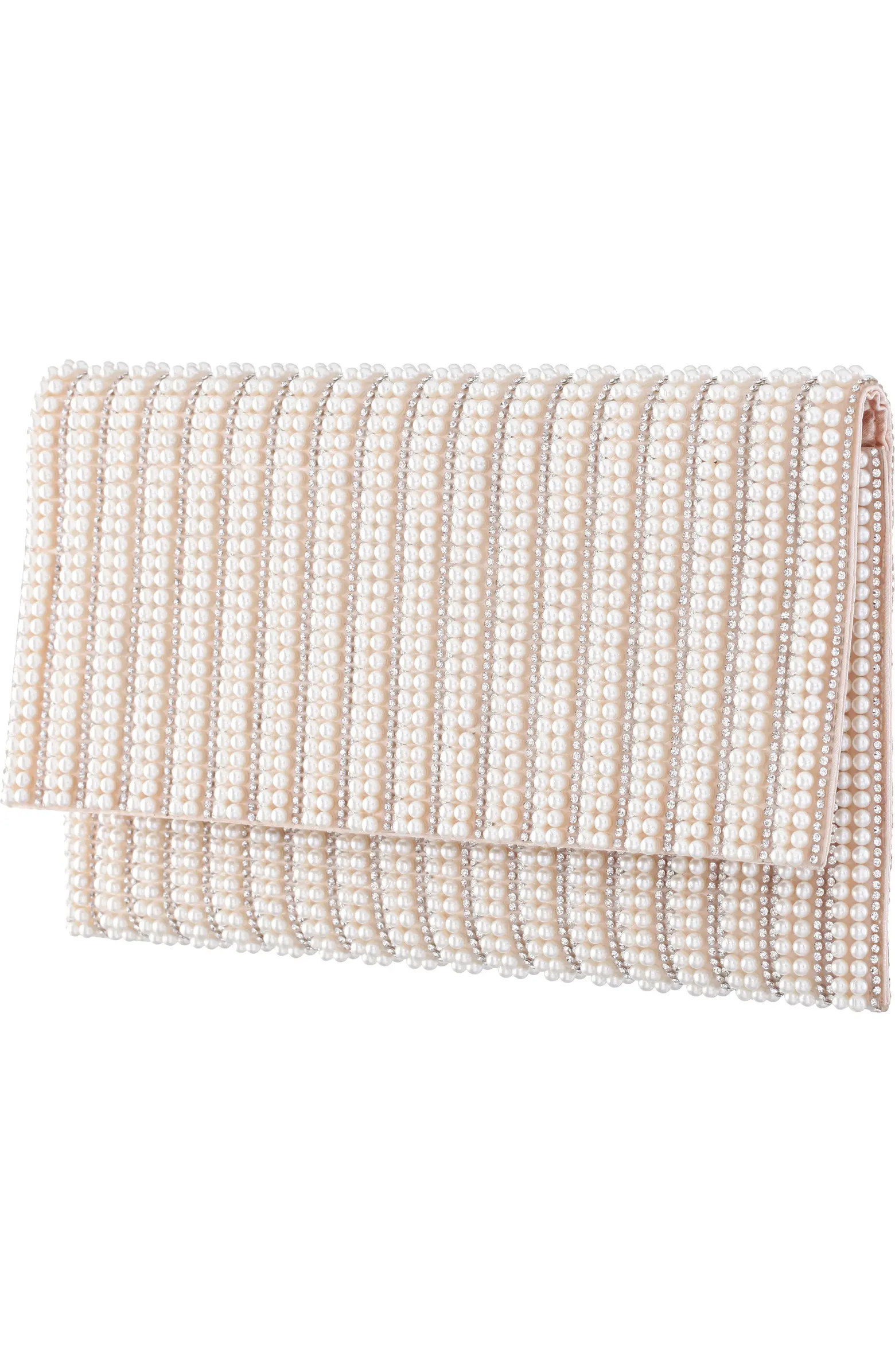 Crystal & Imitation Pearl Embellished Clutch | Nordstrom