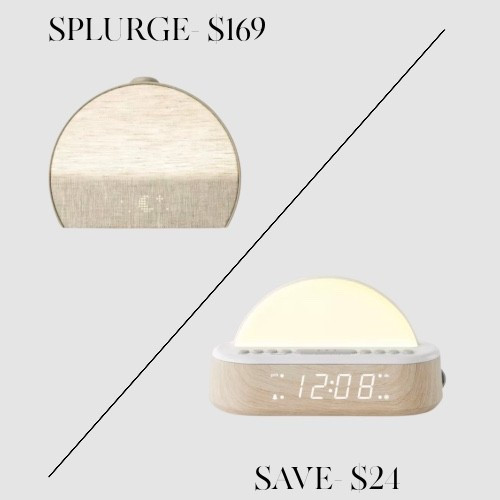 Thrifty Thursday find — this $24 sunrise alarm clock gives the same calming, modern look as the $169 Hatch Restore. It mimics natural sunrise light, has soothing sounds, and fits perfectly with any neutral nightstand setup. Same aesthetic, same function, huge savings.

#ThriftyThursday #LookForLess #DesignerDupe #SaveVsSplurge #HatchRestoreDupe #AmazonFinds #LTKHome #BedroomEssentials #NeutralHomeStyle #BudgetFriendlyHome #NightstandDecor #SleepBetter #CozyBedroom #MySweetSavannahStyle

#LTKHome #LTKSaleAlert