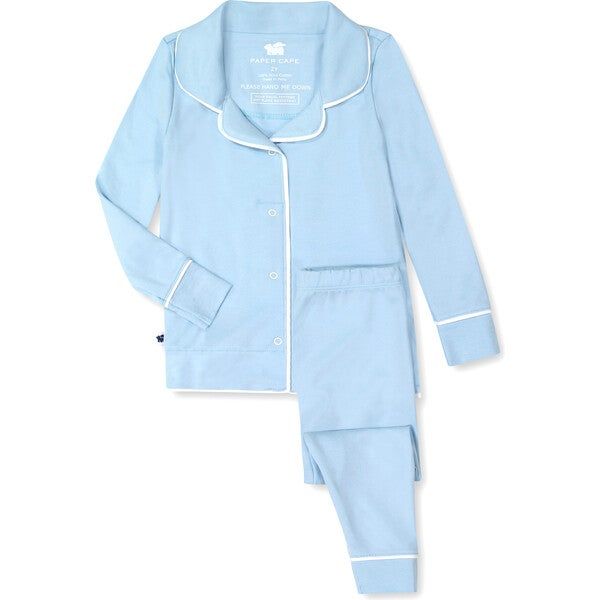 Classic Pajamas, Baby Blue - Paper Cape Sleepwear | Maisonette | Maisonette