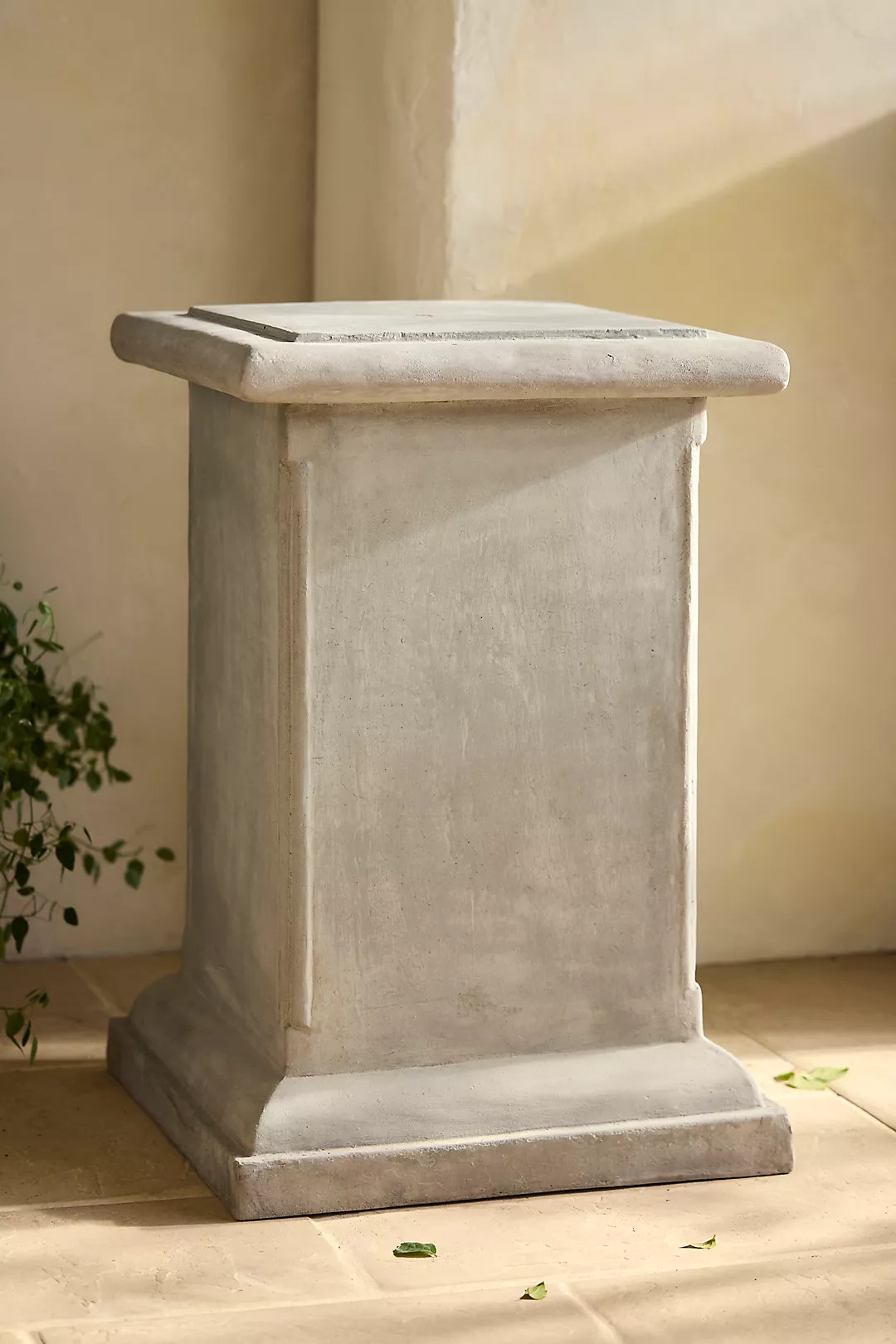 Washed Stone Garden Pedestal | Anthropologie (US)