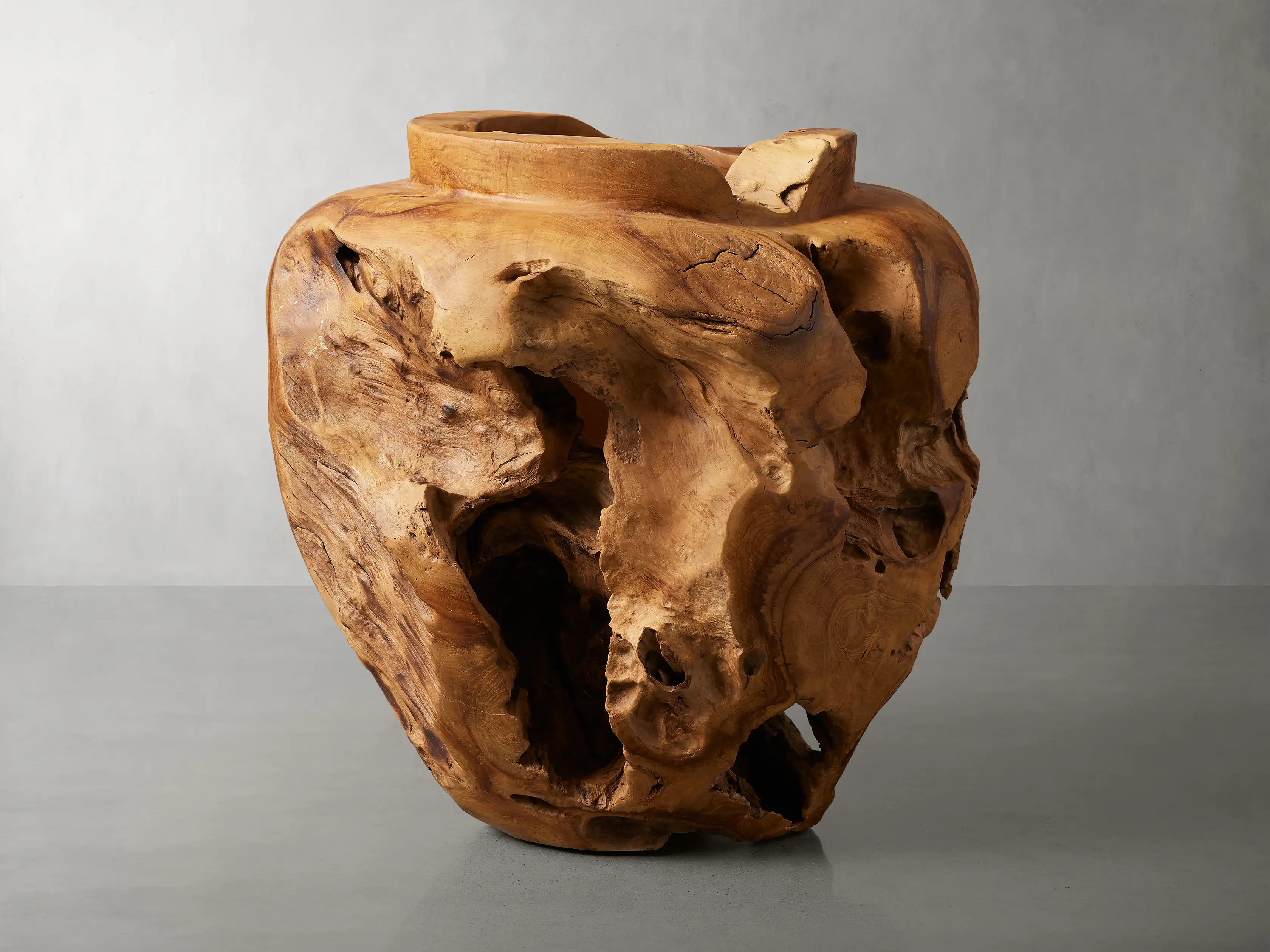 Natural Root Teak Vase , EXTRA LARGE | Arhaus | Arhaus