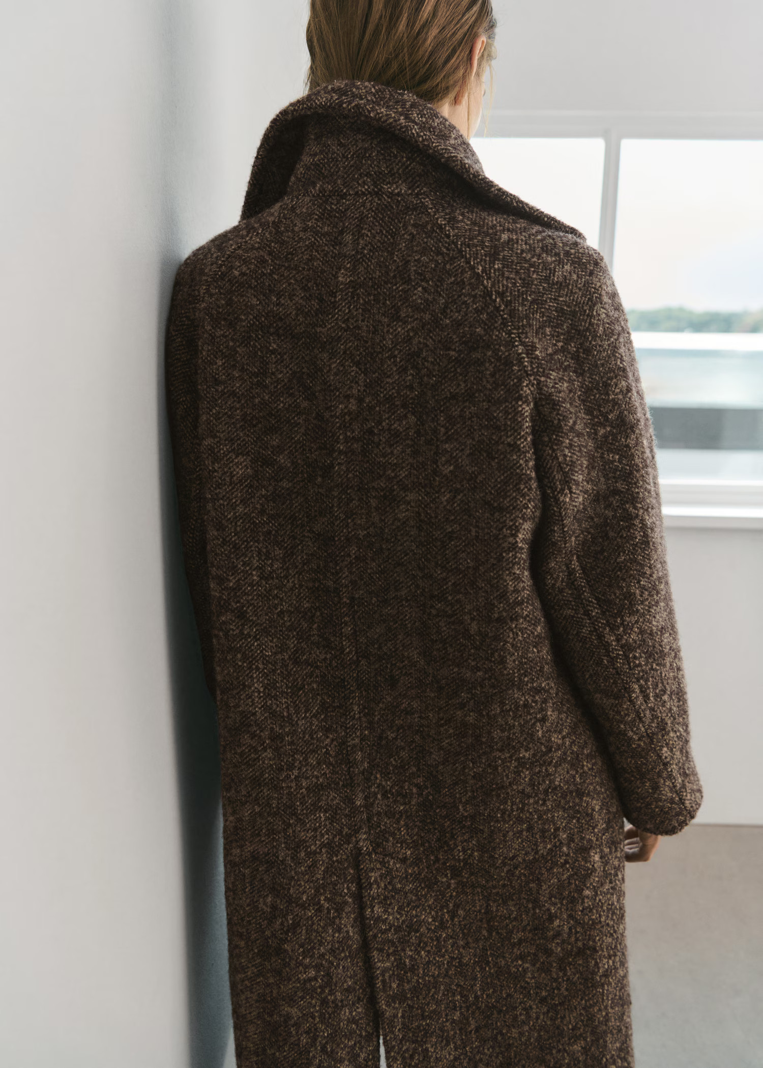 Speckled wool overcoat | MANGO (UK)