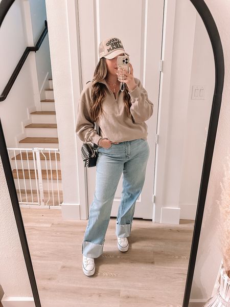 Abercrombie on the go outfit! I’m obsessed with this quarter zip for quick cute outfits. Everything is 25% off right now! 

#LTKCyberWeek #LTKsalealert #LTKHoliday
