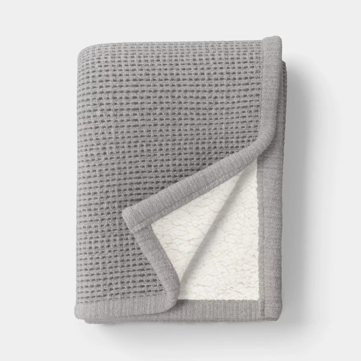 Chenille Knit Throw Blanket with Faux Shearling Reverse - Threshold™ | Target