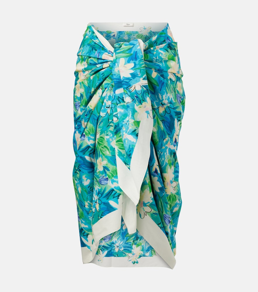 Chloé Floral cotton beach cover-up | Mytheresa (US/CA)