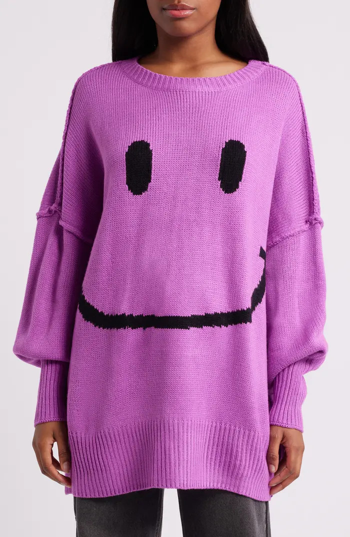 Serotonin Smiles Oversize Graphic Sweater | Nordstrom