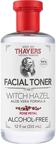 THAYERS Alcohol-Free Rose Petal Witch Hazel Facial Toner with Aloe Vera Formula, 12 Ounce | Amazon (US)