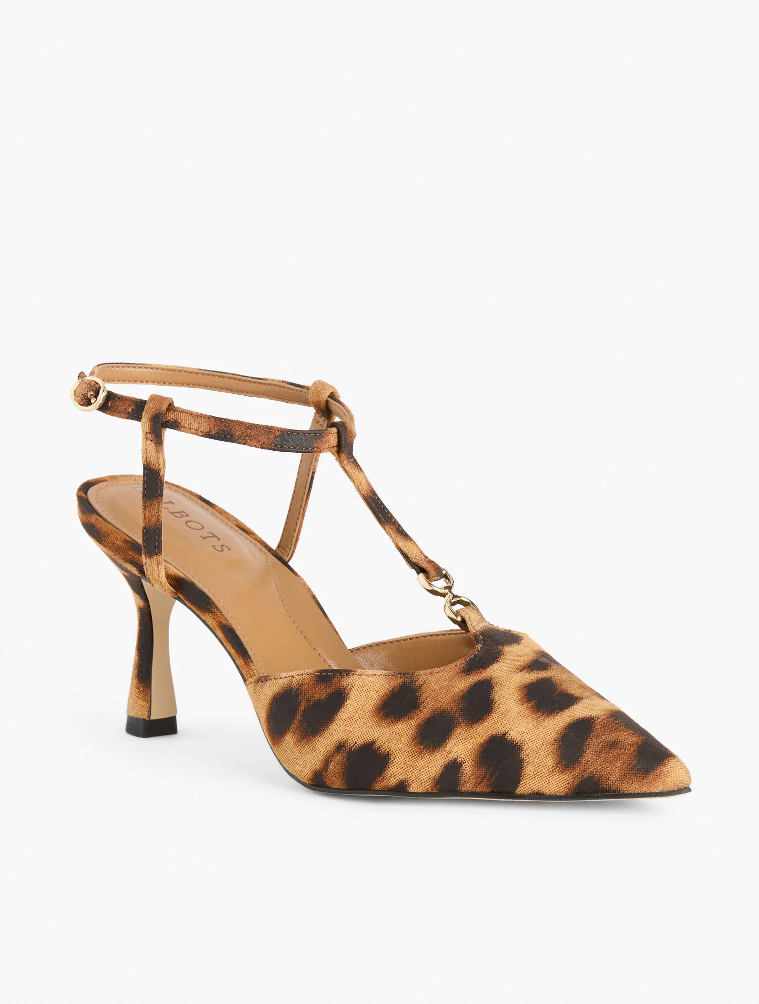 Evelyn Suede Flare Heel Pumps - Leopard | Talbots