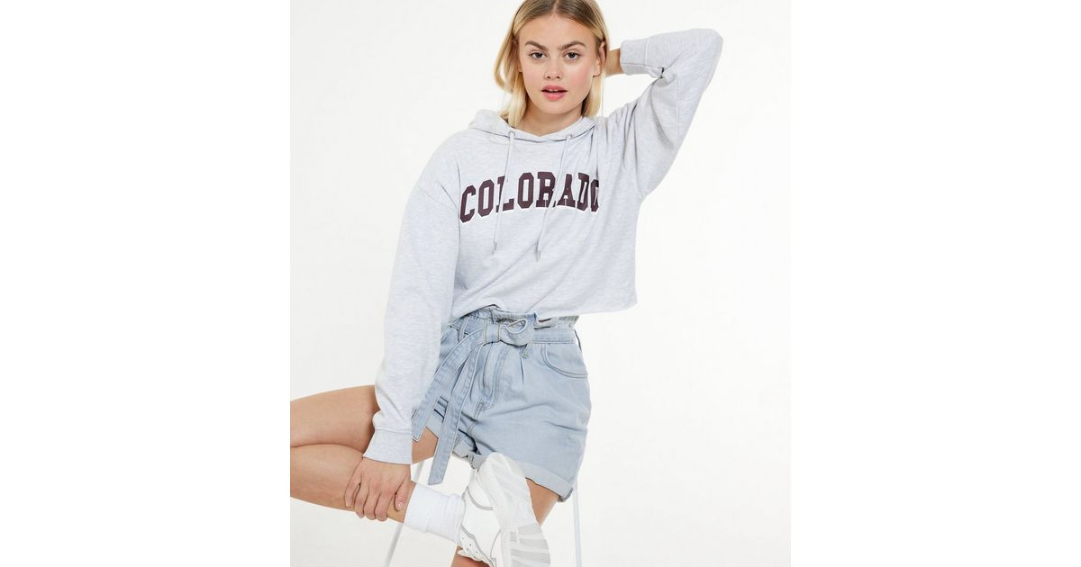 Pale Blue Denim High Tie Waist Shorts
						
						Add to Saved Items
						Remove from Saved Ite... | New Look (UK)