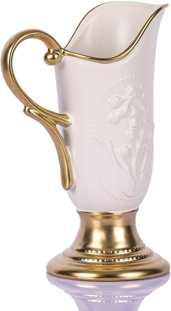 Ceramic Water Pitcher Vase 9.8" Height Decor for Home,Stoneware Living Room Centerpiece Jug,Rusti... | Amazon (US)