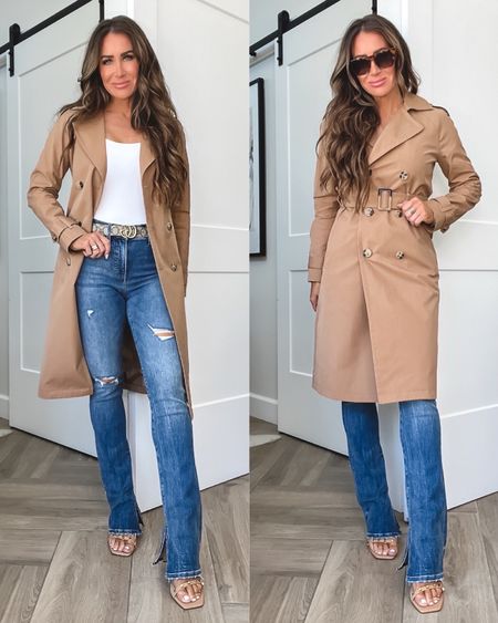 Express is up to 50% off sitewide today!! Includes this belted trench, jeans and bodysuit 🔥
Trench coat sz xs
Jeans sz 4
Bodysuit sz small
Sunglasses are BOGO free

#LTKstyletip #LTKSeasonal #LTKCyberweek