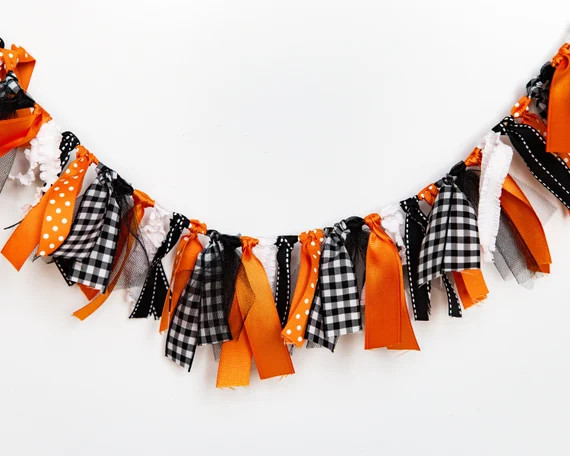 Halloween Garland Halloween Ribbon Garland Halloween | Etsy | Etsy (US)