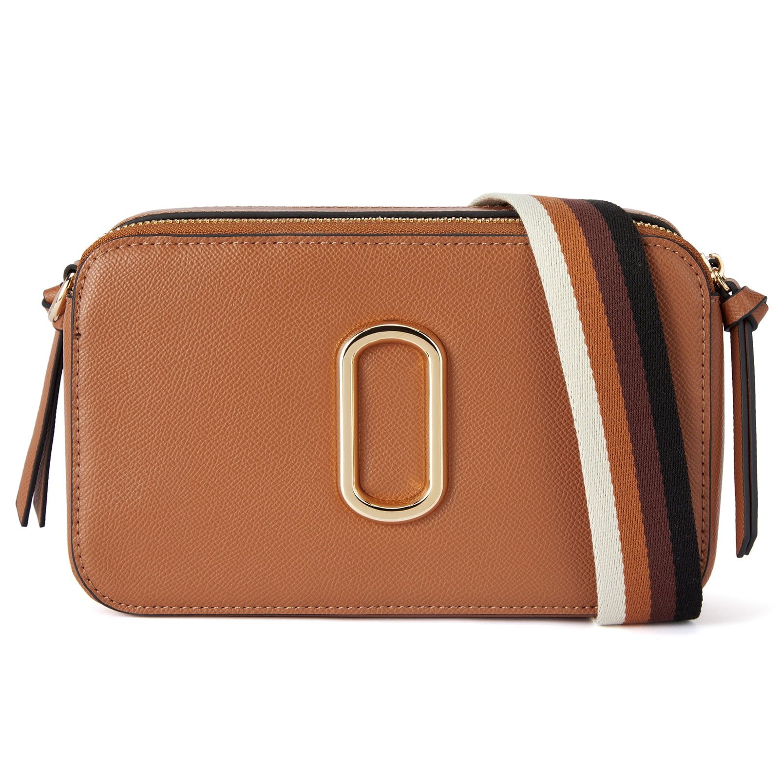 BOSTANTEN Crossbody Bags for Women Leather Snapshot Purses Shoulder Handbags with 2 Adjustable Wi... | Walmart (US)