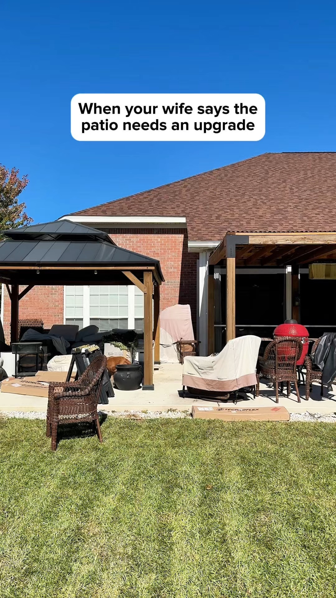 Patio makeover with lights

#LTKHome #LTKHoliday #LTKSeasonal