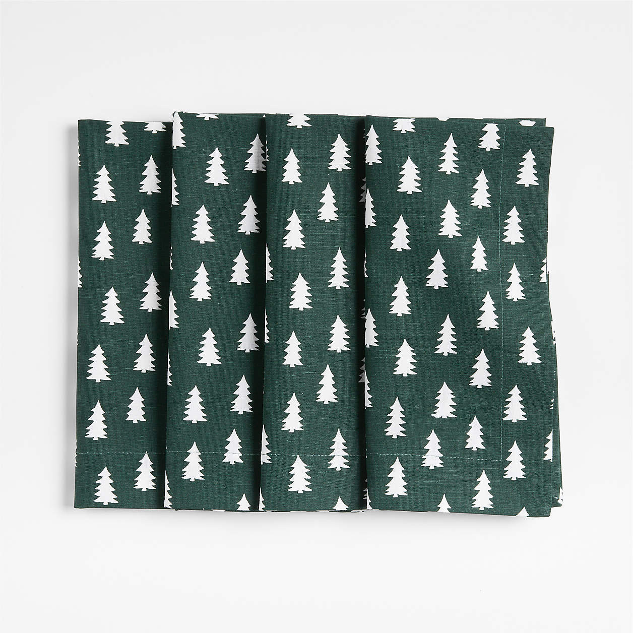 Green Trees Dinner Napkin, Set of 4 | Crate & Barrel | Crate & Barrel
