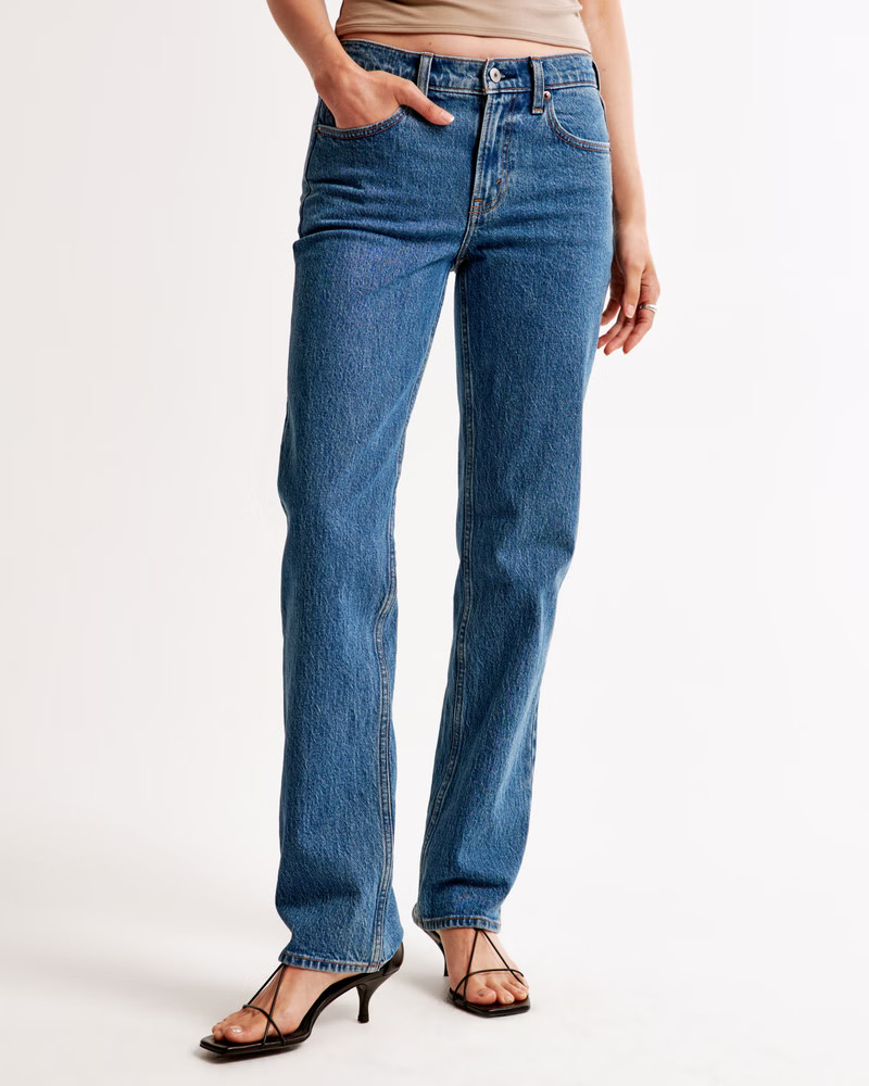 Mid Rise 90s Straight Jean | Abercrombie & Fitch (US)