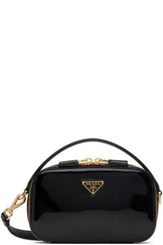Black Odette Patent Leather Mini Bag | SSENSE