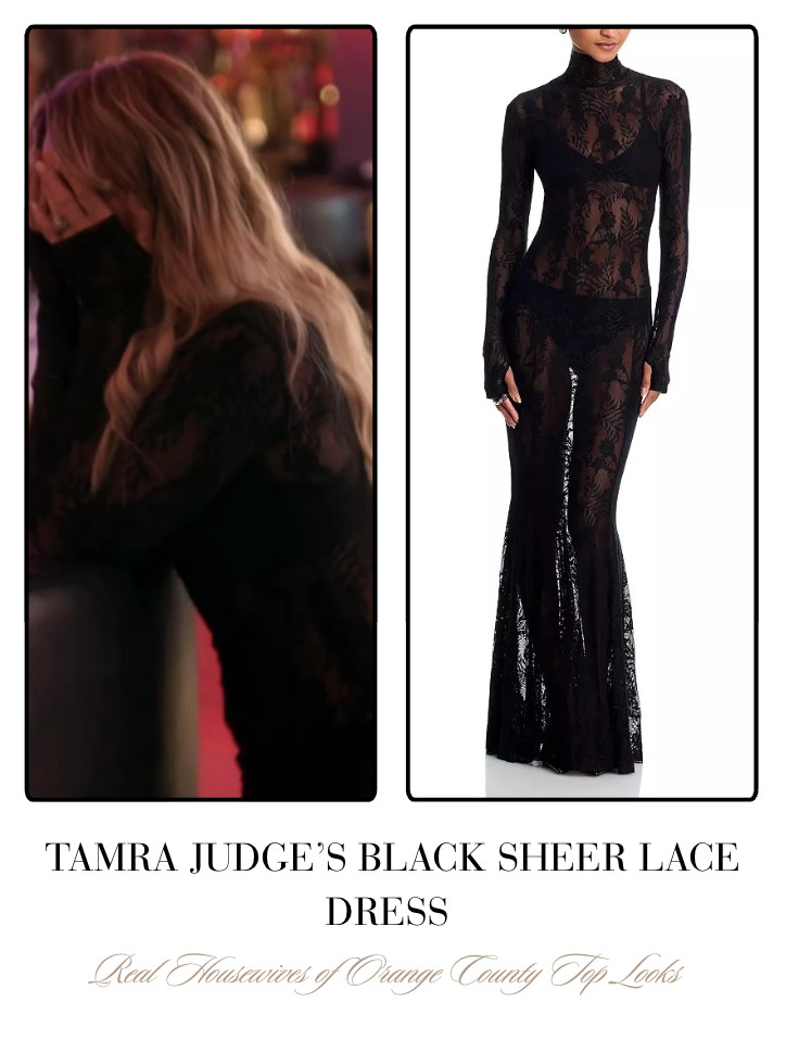 Tamra Judge's Black Sheer Lace Dress 

 