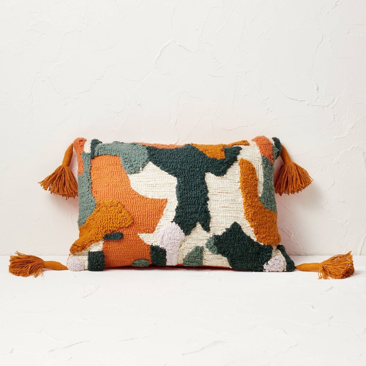 Abstract Punch Needle Lumbar Throw Pillow with Tassels - Opalhouse™ designed with Jungalow™ | Target