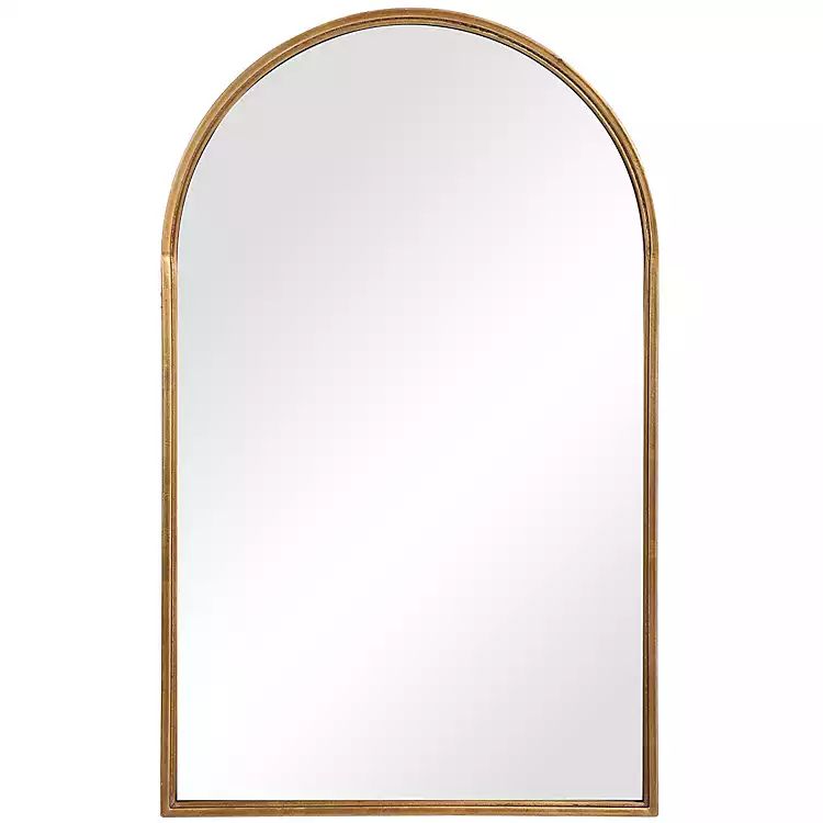 Gold Leaf Thin Arch Frame Mirror | Kirkland's Home