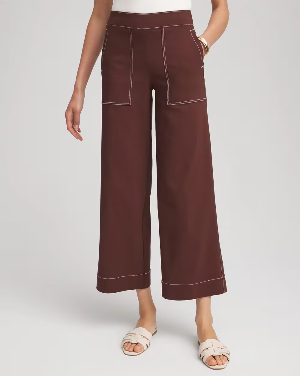 Brigitte™ Utility Wide-Leg Cropped Pants | Chico's