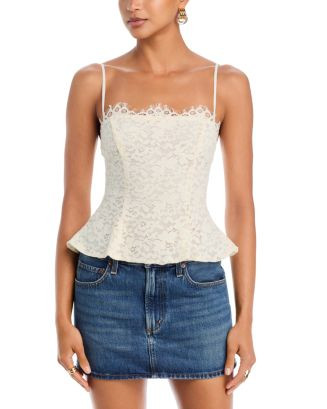 Ari Lace Peplum Top | Bloomingdale's (US)